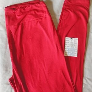 Lularoe NWT TC2 Red Leggings